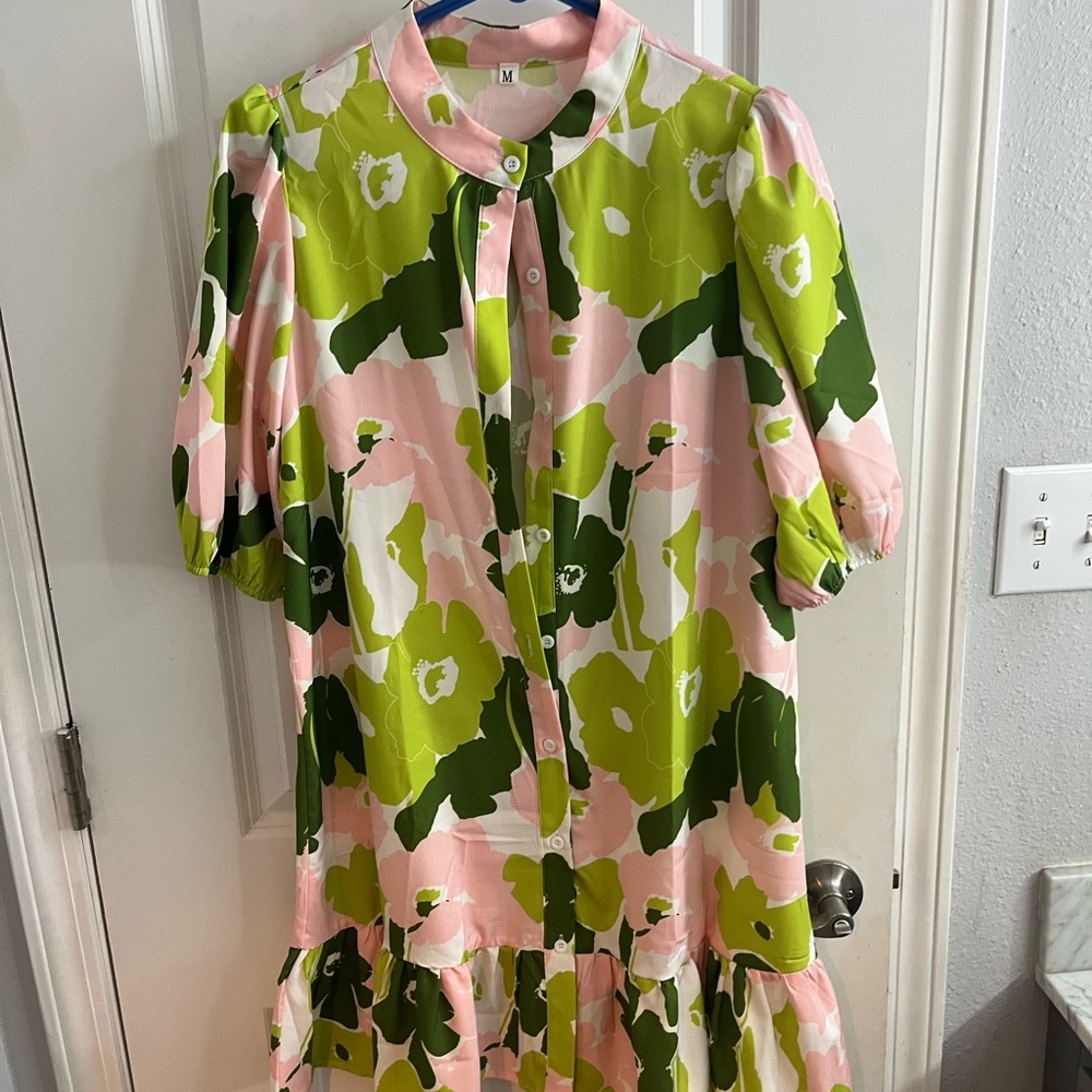 Floral Button-Up Dress